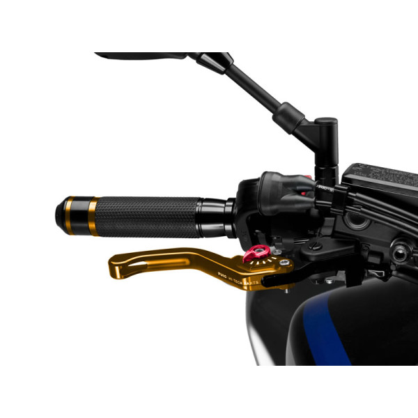 Puig Short V3 Brake (Gold Lever With Blue Selector) Red